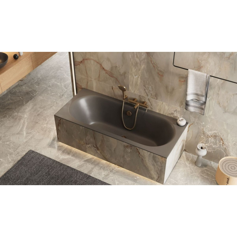 Wanna Prostokątna 180x80 cm Oceana Slim Szary Mat WAEX.OCE18GRMS Excellent Wanna Prostokątna 180x80 cm Oceana Slim Szary Mat WAEX.OCE18GRMS Excellent