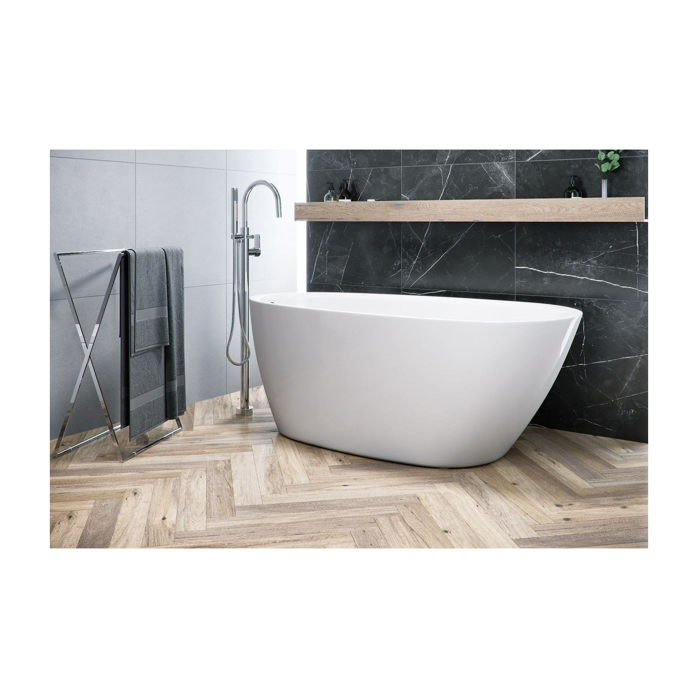 Wanna Wolnostojąca 160x75 cm Olia 2.0 Biały Połysk WAEX.OLI2.16WH Excellent Wanna Wolnostojąca 160x75 cm Olia 2.0 Biały Połysk WAEX.OLI2.16WH Excellent