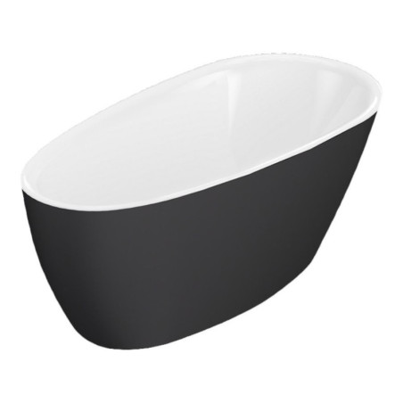 Wanna Wolnostojąca 160x75 cm Olia 2.0 Biały Połysk/Czarny Mat WAEX.OLI2.16WHBLM Excellent