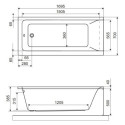 Wanna Prostokątna 170x70 cm Savia Biały Połysk WANL.SAV17WH Excellent Wanna Prostokątna 170x70 cm Savia Biały Połysk WANL.SAV17WH Excellent