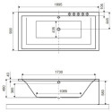 Wanna Prostokątna 190x90 cm Crown Grand Biały Połysk WAEX.CRG19WH Excellent Wanna Prostokątna 190x90 cm Crown Grand Biały Połysk WAEX.CRG19WH Excellent
