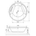 Wanna Okrągła 160 cm Great Arc Biały Połysk WAEX.GRE16WH Excellent Wanna Okrągła 160 cm Great Arc Biały Połysk WAEX.GRE16WH Excellent