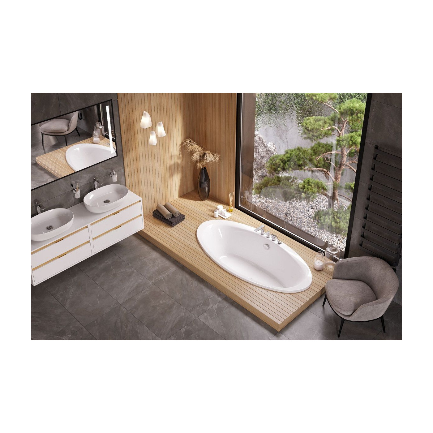 Wanna Owalna 190x95 cm Lumina Biały Połysk WAEX.LUM19WH Excellent Wanna Owalna 190x95 cm Lumina Biały Połysk WAEX.LUM19WH Excellent