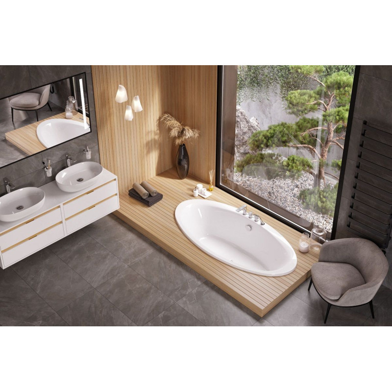 Wanna Owalna 190x95 cm Lumina Biały Połysk WAEX.LUM19WH Excellent Wanna Owalna 190x95 cm Lumina Biały Połysk WAEX.LUM19WH Excellent