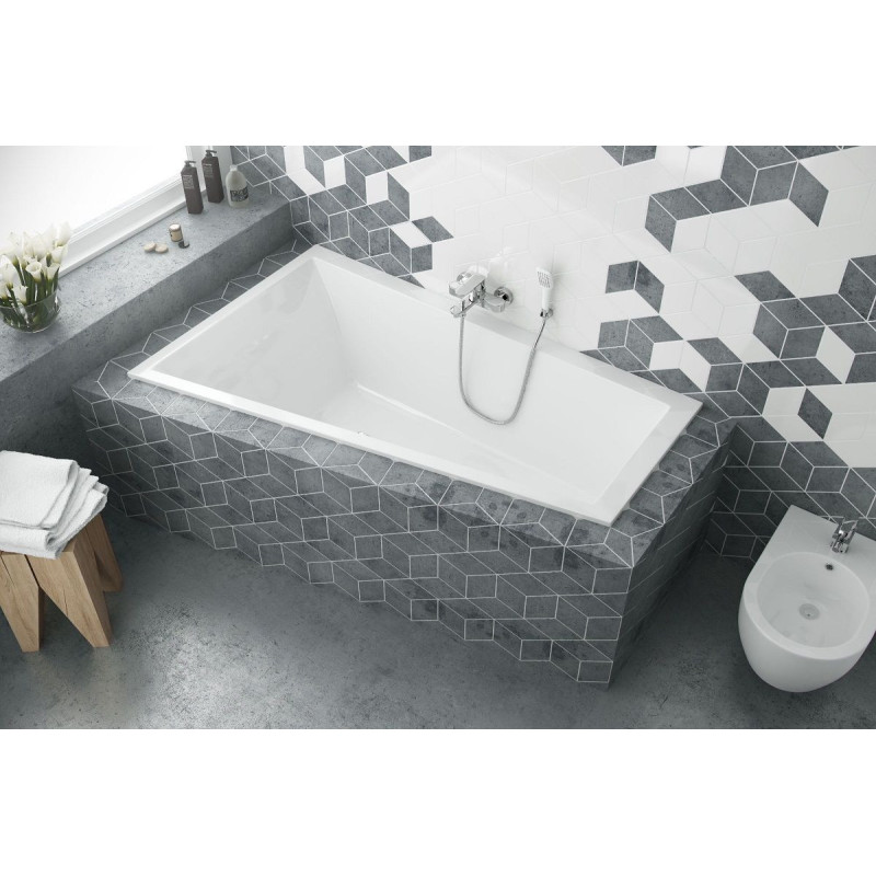 Wanna Narożna Lewa 160x95 cm M-Sfera Slim Biały Połysk WAEX.MSL16WHS Excellent Wanna Narożna Lewa 160x95 cm M-Sfera Slim Biały Połysk WAEX.MSL16WHS Excellent