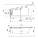 Wanna Narożna Prawa 160x95 cm M-Sfera Slim Biały Połysk WAEX.MSP16WHS Excellent Wanna Narożna Prawa 160x95 cm M-Sfera Slim Biały Połysk WAEX.MSP16WHS Excellent