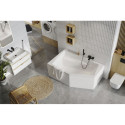 Wanna Narożna Lewa 160x100 cm Vesper Biały Połysk WAEX.VEL16WH Excellent Wanna Narożna Lewa 160x100 cm Vesper Biały Połysk WAEX.VEL16WH Excellent
