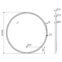 Lustro Łazienkowe LED Z Matą Grzewczą Corido 100 cm Czarny Mat DOEX.CO100.BL Excellent Lustro Łazienkowe LED Z Matą Grzewczą Corido 100 cm Czarny Mat DOEX.CO100.BL Excellent