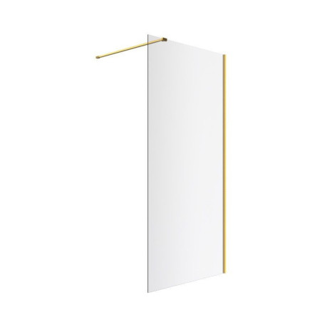 Ścianka Prysznicowa Walk-In 100x200 cm Vidoq Złoty Szczotkowany KAEX.1506.1000.LP.GB Excellent
