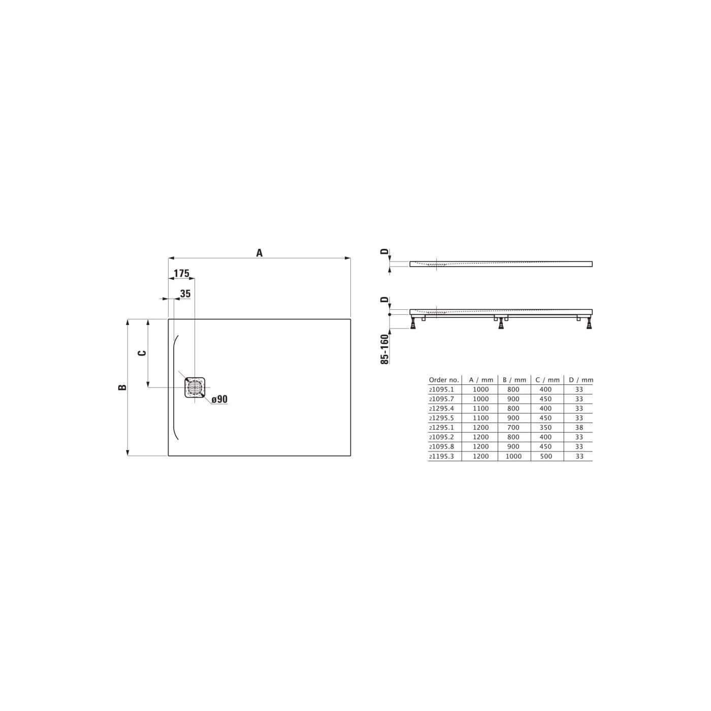 Brodzik Prostokątny 1000x800 mm Z Odpływem Przy Krótszym Boku Pro Biały H2109510000001 Laufen Brodzik Prostokątny 1000x800 mm Z Odpływem Przy Krótszym Boku Pro Biały H2109510000001 Laufen