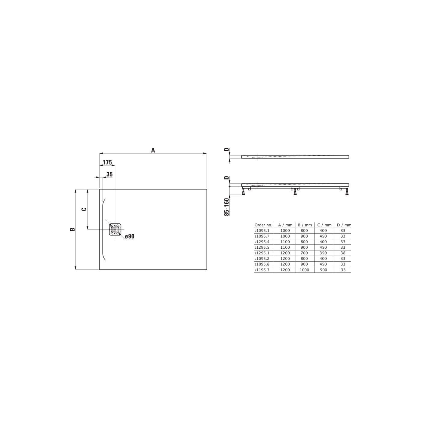 Brodzik Prostokątny 1200x900 mm Z Odpływem Przy Krótszym Boku Pro Biały H2109580000001 Laufen Brodzik Prostokątny 1200x900 mm Z Odpływem Przy Krótszym Boku Pro Biały H2109580000001 Laufen