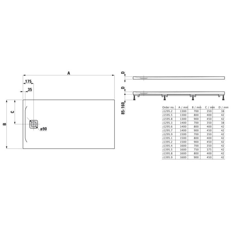 Brodzik Prostokątny 1400x800 mm Z Odpływem Przy Krótszym Boku Pro Biały H2129560000001 Laufen Brodzik Prostokątny 1400x800 mm Z Odpływem Przy Krótszym Boku Pro Biały H2129560000001 Laufen