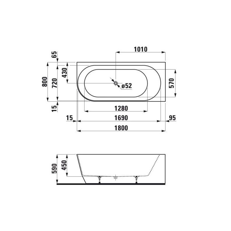 Wanna Narożna Prawa Corner 1800x800 mm Pro Biały H2449550000001 Laufen Wanna Narożna Prawa Corner 1800x800 mm Pro Biały H2449550000001 Laufen