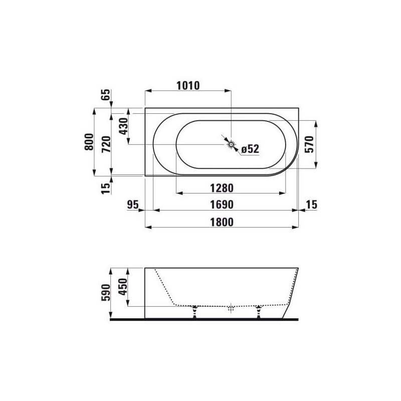 Wanna Narożna Lewa Corner 1800x800 mm Pro Biały H2449560000001 Laufen Wanna Narożna Lewa Corner 1800x800 mm Pro Biały H2449560000001 Laufen