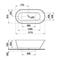 Wanna Wolnostojąca 1715x815 mm Kartell Biały H2263320000001 Laufen Wanna Wolnostojąca 1715x815 mm Kartell Biały H2263320000001 Laufen