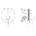 Bateria Prysznicowo-Wannowa Podtynkowa Z Boxem 2-Wyjściowym Fly Gun Metal 03042BN Emporia Bateria Prysznicowo-Wannowa Podtynkowa Z Boxem 2-Wyjściowym Fly Gun Metal 03042BN Emporia