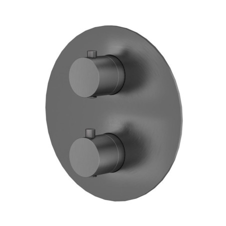 Bateria Prysznicowo-Wannowa Termostatyczna Podtynkowa Z Boxem 2-Wyjściowym Fly Gun Metal 03043BN Emporia
