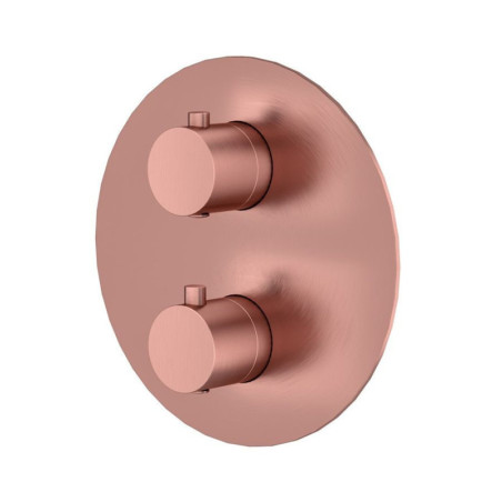 Bateria Prysznicowo-Wannowa Termostatyczna Podtynkowa Z Boxem 2-Wyjściowym Fly Miedź Szczotkowana 03043BRG Emporia