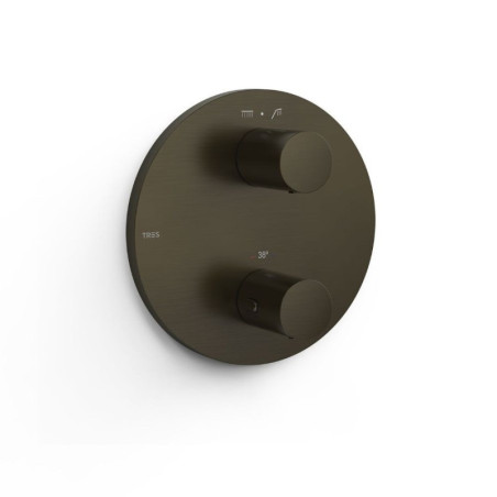 Bateria Prysznicowa Podtynkowa Therm-Box Study Czarny Brąz 26225001KMB Tres