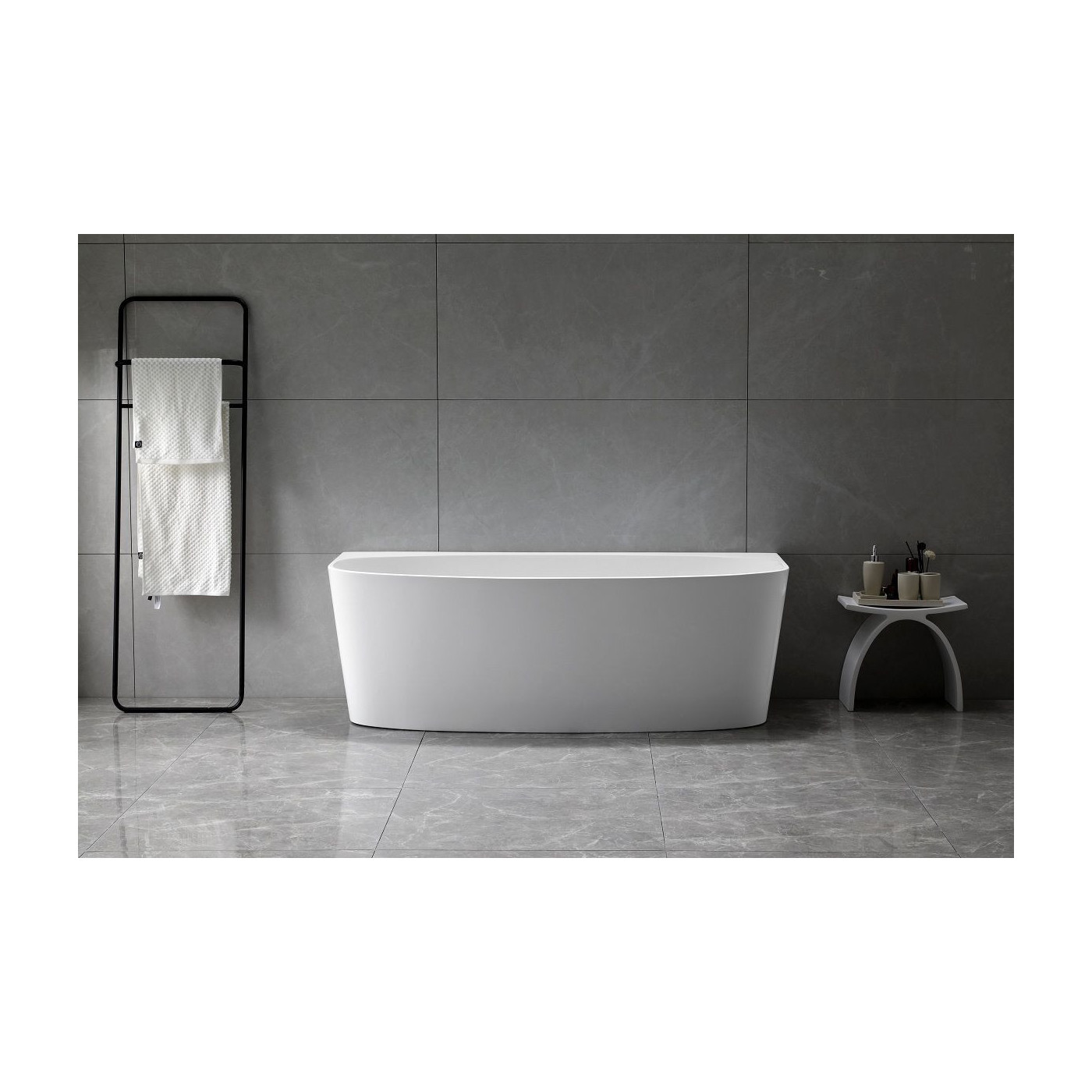 Wanna Wolnostojąca Przyścienna Neris 1700x800x580 mm Biały 31503170 Bevisa Wanna Wolnostojąca Przyścienna Neris 1700x800x580 mm Biały 31503170 Bevisa