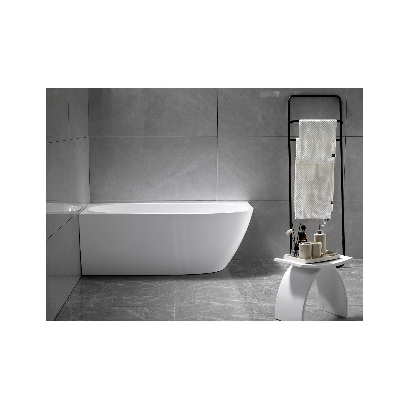 Wanna Wolnostojąca Narożna Lewa Neris 1500x750x560 mm Biały 31503150L Bevisa Wanna Wolnostojąca Narożna Lewa Neris 1500x750x560 mm Biały 31503150L Bevisa