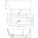 Wanna Wolnostojąca Narożna Prawa Neris 1500x750x560 mm Biały 31503150R Bevisa Wanna Wolnostojąca Narożna Prawa Neris 1500x750x560 mm Biały 31503150R Bevisa
