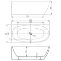 Wanna Wolnostojąca Narożna Lewa Neris 1700x810x560 mm Biały 31503170L Bevisa Wanna Wolnostojąca Narożna Lewa Neris 1700x810x560 mm Biały 31503170L Bevisa