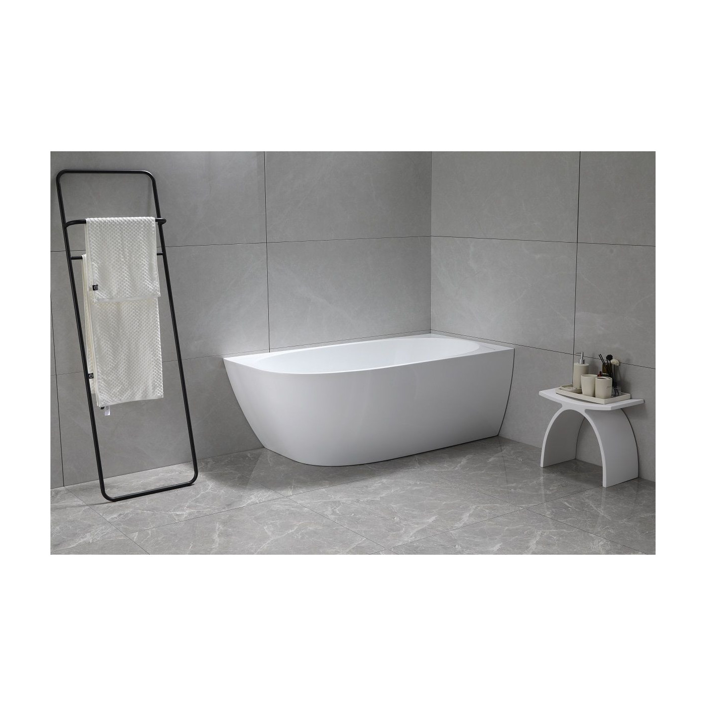 Wanna Wolnostojąca Narożna Prawa Neris 1700x810x560 mm Biały 31503170R Bevisa Wanna Wolnostojąca Narożna Prawa Neris 1700x810x560 mm Biały 31503170R Bevisa