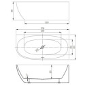 Wanna Wolnostojąca Narożna Prawa Neris 1700x810x560 mm Biały 31503170R Bevisa Wanna Wolnostojąca Narożna Prawa Neris 1700x810x560 mm Biały 31503170R Bevisa