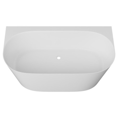 Wanna Wolnostojąca Przyścienna Z Konglomeratu 158x85x55 cm Nuvio Biały NUVIO-0002 Emporia