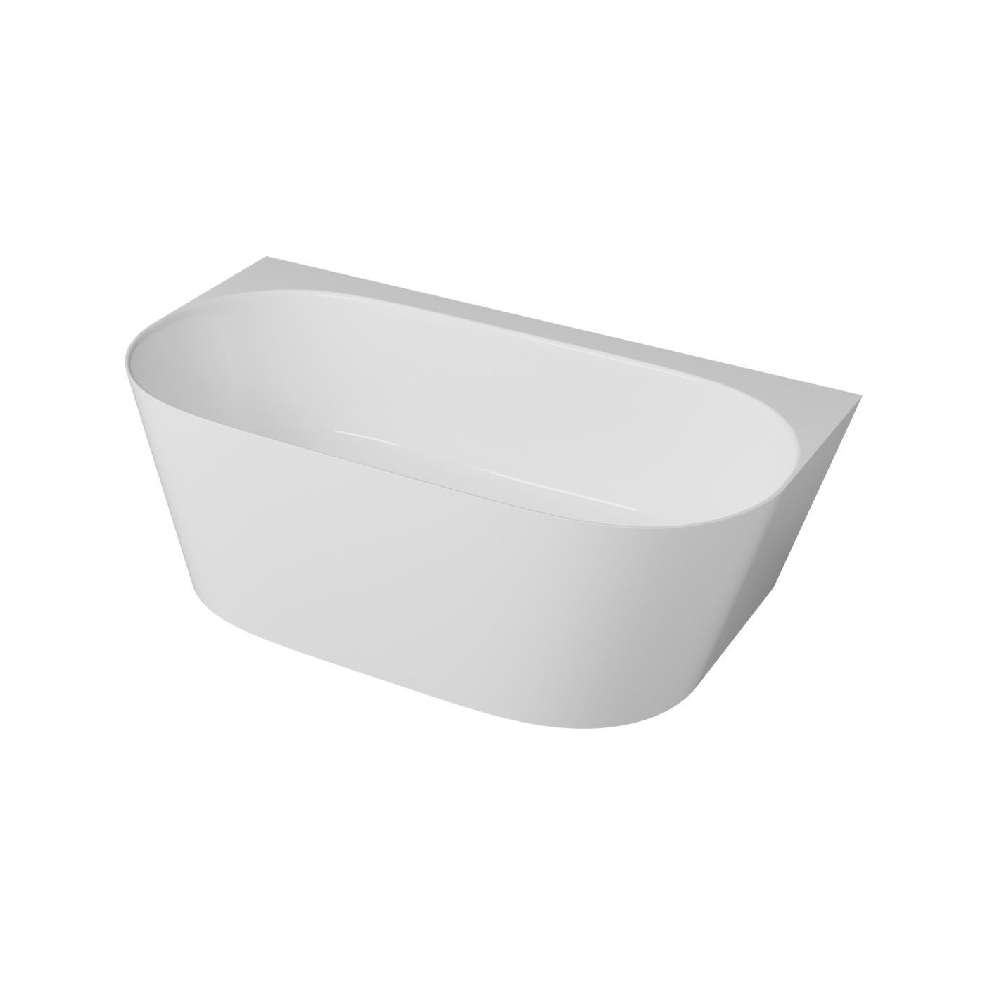 Wanna Wolnostojąca Przyścienna Z Konglomeratu 158x85x55 cm Nuvio Biały NUVIO-0002 Emporia Wanna Wolnostojąca Przyścienna Z Konglomeratu 158x85x55 cm Nuvio Biały NUVIO-0002 Emporia