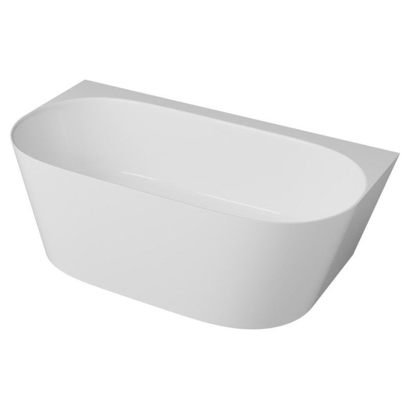 Wanna Wolnostojąca Przyścienna Z Konglomeratu 158x85x55 cm Nuvio Biały NUVIO-0002 Emporia Wanna Wolnostojąca Przyścienna Z Konglomeratu 158x85x55 cm Nuvio Biały NUVIO-0002 Emporia