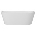 Wanna Wolnostojąca Przyścienna Z Konglomeratu 158x85x55 cm Nuvio Biały NUVIO-0002 Emporia Wanna Wolnostojąca Przyścienna Z Konglomeratu 158x85x55 cm Nuvio Biały NUVIO-0002 Emporia