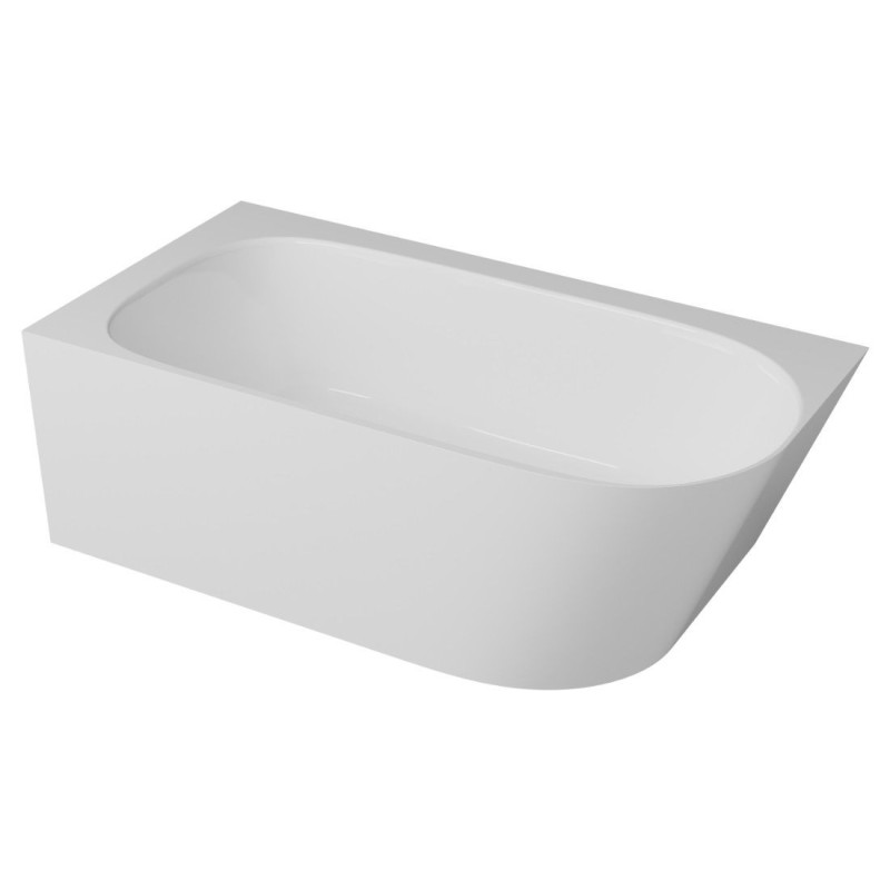 Wanna Wolnostojąca Narożna Z Konglomeratu 158x85x55 cm Lewa Nuvio Biały NUVIO-0003L Emporia Wanna Wolnostojąca Narożna Z Konglomeratu 158x85x55 cm Lewa Nuvio Biały NUVIO-0003L Emporia