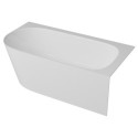 Wanna Wolnostojąca Narożna Z Konglomeratu 158x85x55 cm Prawa Nuvio Biały NUVIO-0003P Emporia Wanna Wolnostojąca Narożna Z Konglomeratu 158x85x55 cm Prawa Nuvio Biały NUVIO-0003P Emporia