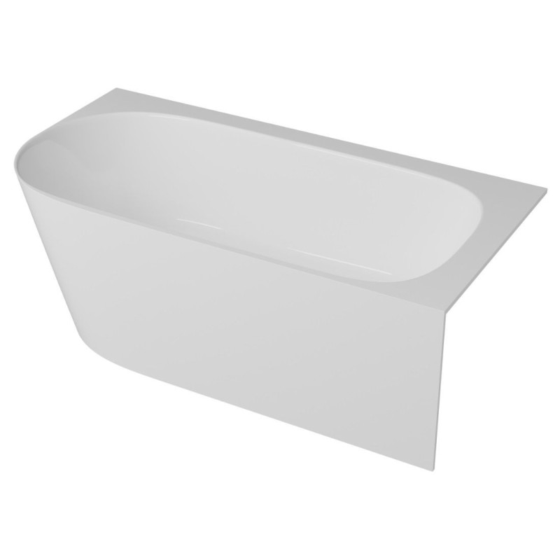 Wanna Wolnostojąca Narożna Z Konglomeratu 158x85x55 cm Prawa Nuvio Biały NUVIO-0003P Emporia Wanna Wolnostojąca Narożna Z Konglomeratu 158x85x55 cm Prawa Nuvio Biały NUVIO-0003P Emporia