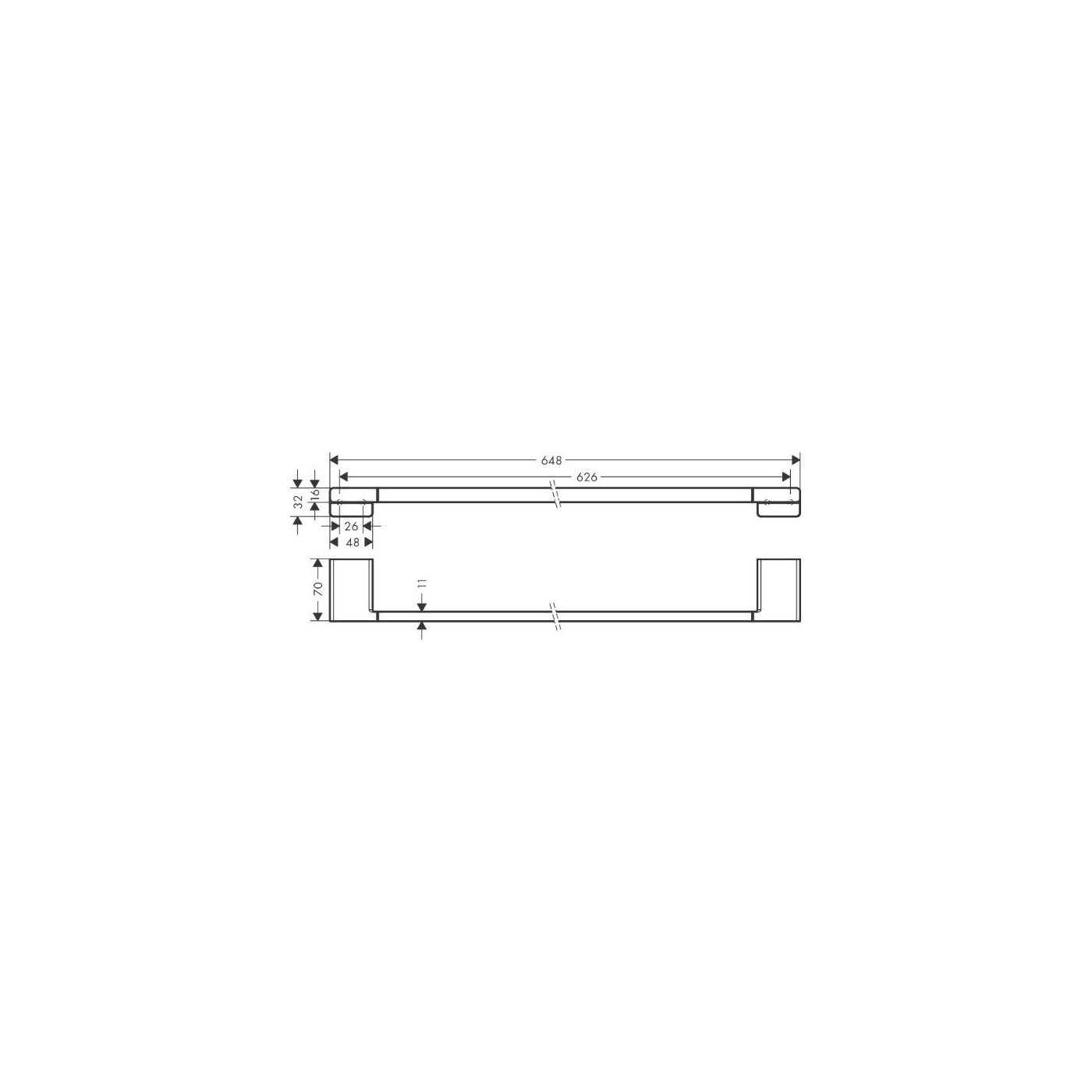 Wieszak Na Ręcznik AddStoris Czarny Mat 41747670 Hansgrohe Wieszak Na Ręcznik AddStoris Czarny Mat 41747670 Hansgrohe