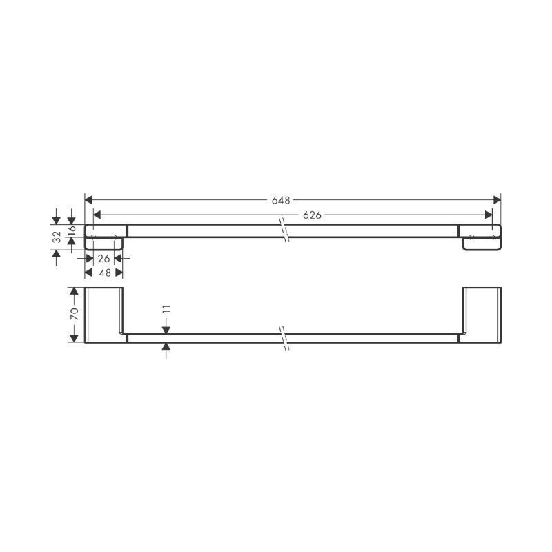 Wieszak Na Ręcznik AddStoris Czarny Mat 41747670 Hansgrohe Wieszak Na Ręcznik AddStoris Czarny Mat 41747670 Hansgrohe