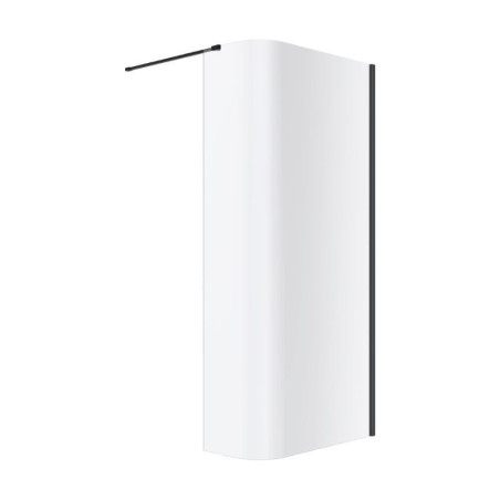 Ścianka Prysznicowa Gięta Walk-In 93x200 cm Vidoq Czarny Mat KAEX.1507.930.LP.BL Excellent