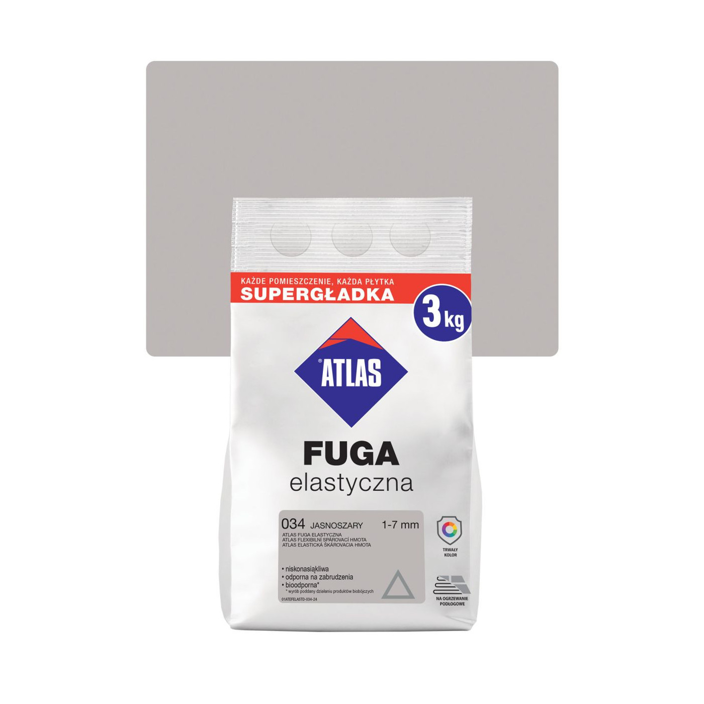 Fuga Elastyczna 3 Kg Jasnoszary 034 Atlas Fuga Elastyczna 3 Kg Jasnoszary 034 Atlas