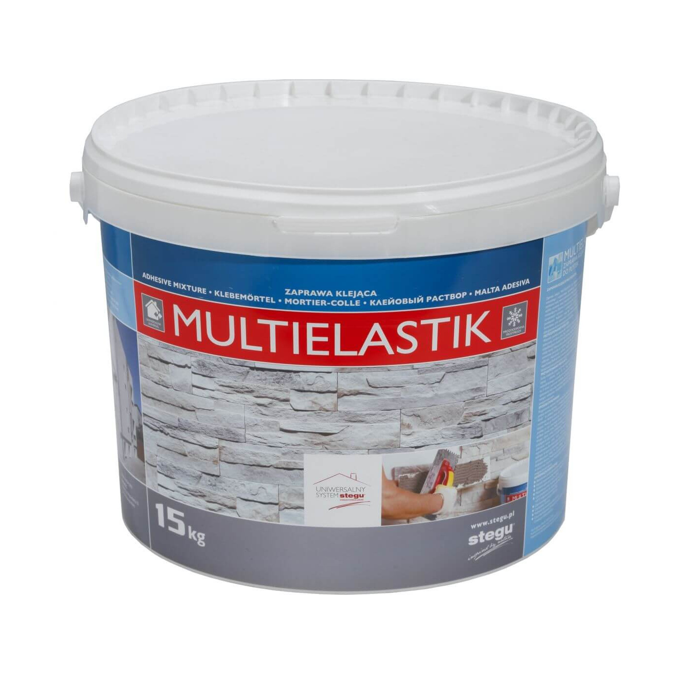 Klej do kamienia dekoracyjnego MULTIELASTIK 15 kg Stegu Klej do kamienia dekoracyjnego MULTIELASTIK 15 kg Stegu