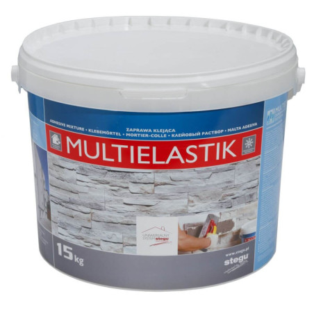Klej do kamienia dekoracyjnego MULTIELASTIK 15 kg Stegu