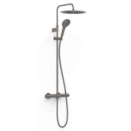 Zastaw Prysznicowy Termostatyczny Natynkowy Over-Wall Study Grafit 19039314GR Tres