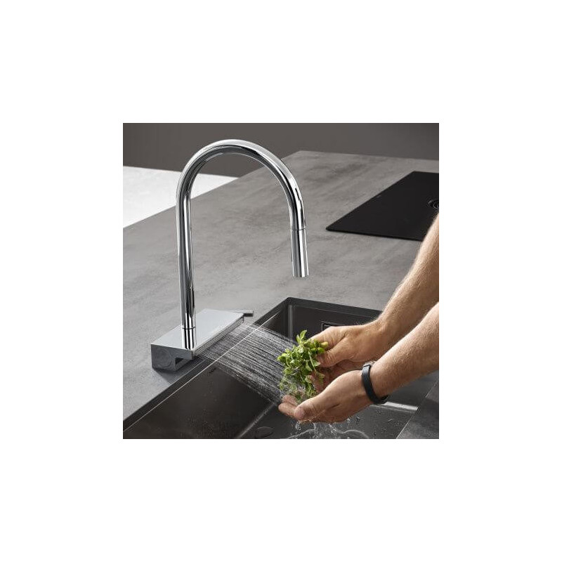 Bateria Kuchenna Aquano Select Z Wyciąganą Wylewką Chrom 73837000 Hansgrohe Bateria Kuchenna Aquano Select Z Wyciąganą Wylewką Chrom 73837000 Hansgrohe