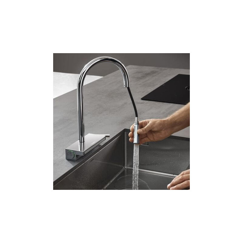 Bateria Kuchenna Aquano Select Z Wyciąganą Wylewką Chrom 73837000 Hansgrohe Bateria Kuchenna Aquano Select Z Wyciąganą Wylewką Chrom 73837000 Hansgrohe