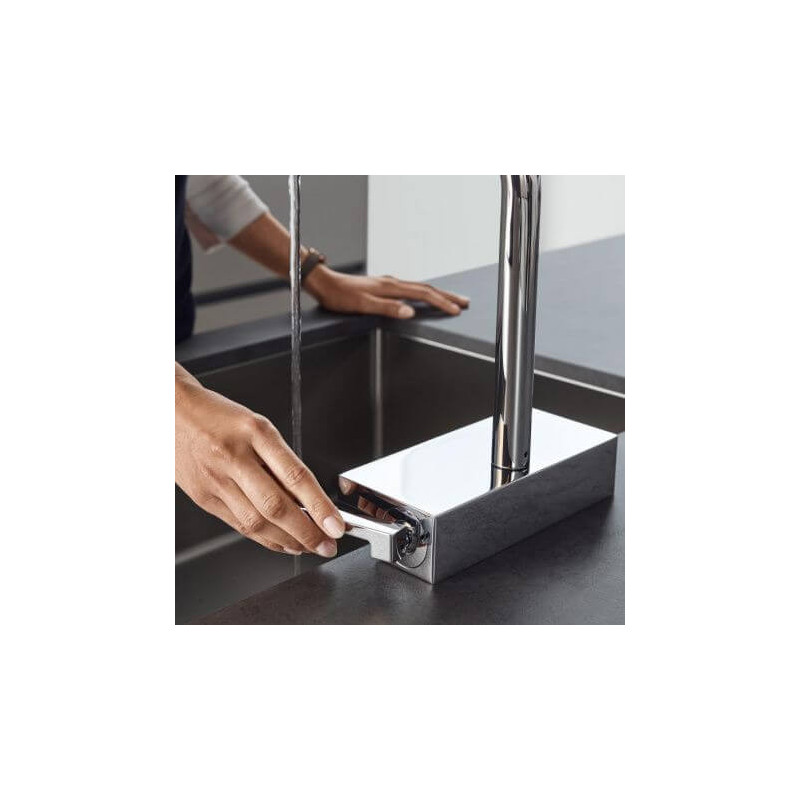 Bateria Kuchenna Aquano Select Z Wyciąganą Wylewką Chrom 73837000 Hansgrohe Bateria Kuchenna Aquano Select Z Wyciąganą Wylewką Chrom 73837000 Hansgrohe