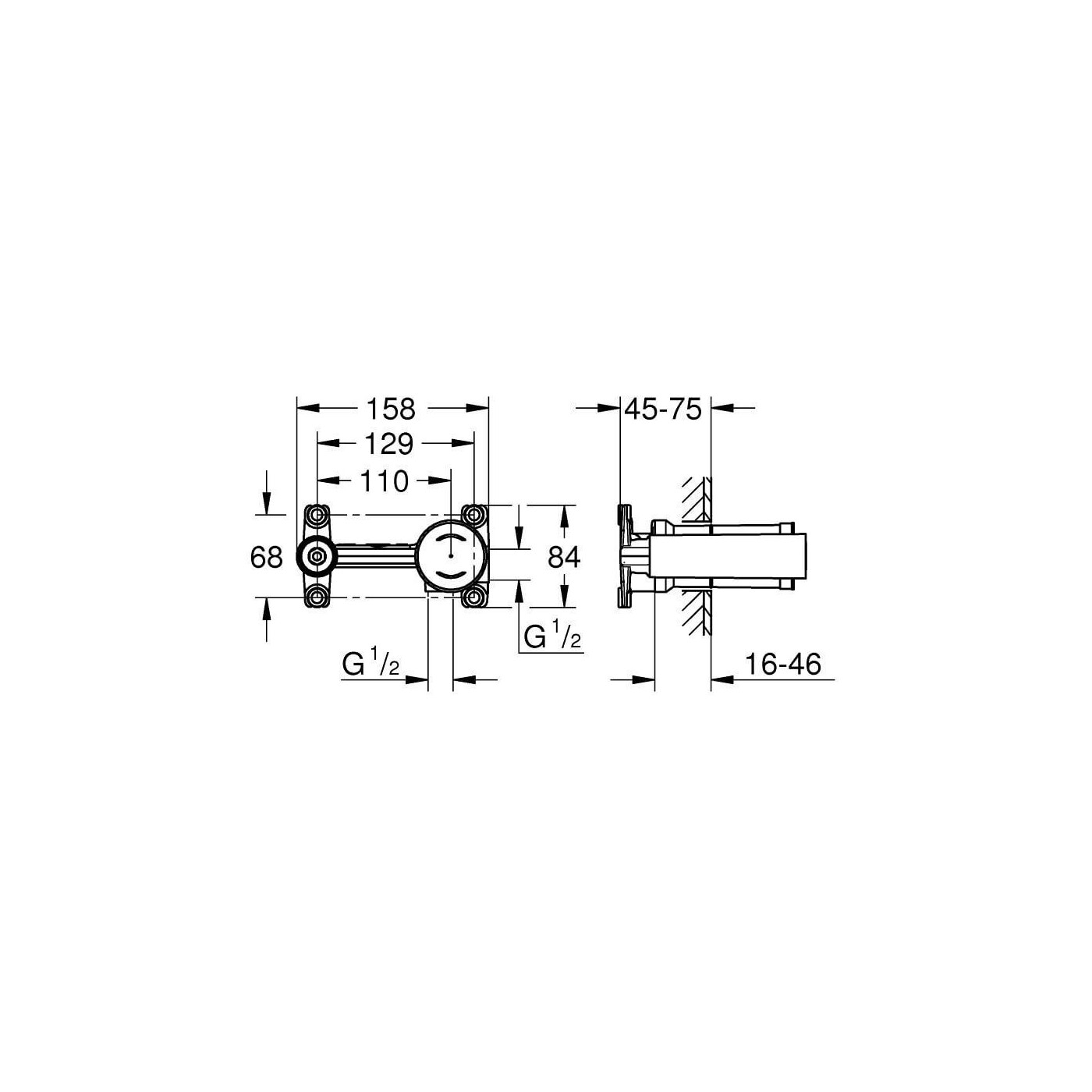 Element Podtynkowy Do Baterii Umywalkowej 23571000 Grohe Element Podtynkowy Do Baterii Umywalkowej 23571000 Grohe