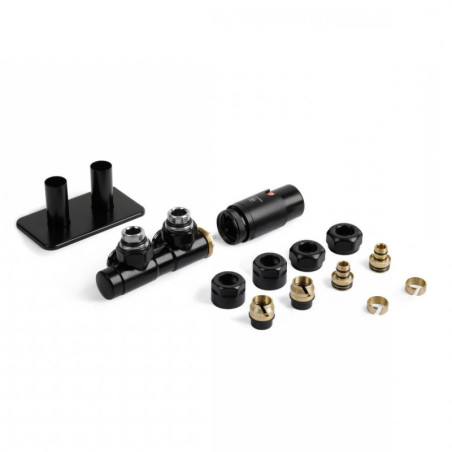 Zestaw Zintegrowany Termostatyczny Twins All In One Prawy Czarny Mat TGETTWINPK9M5 Terma