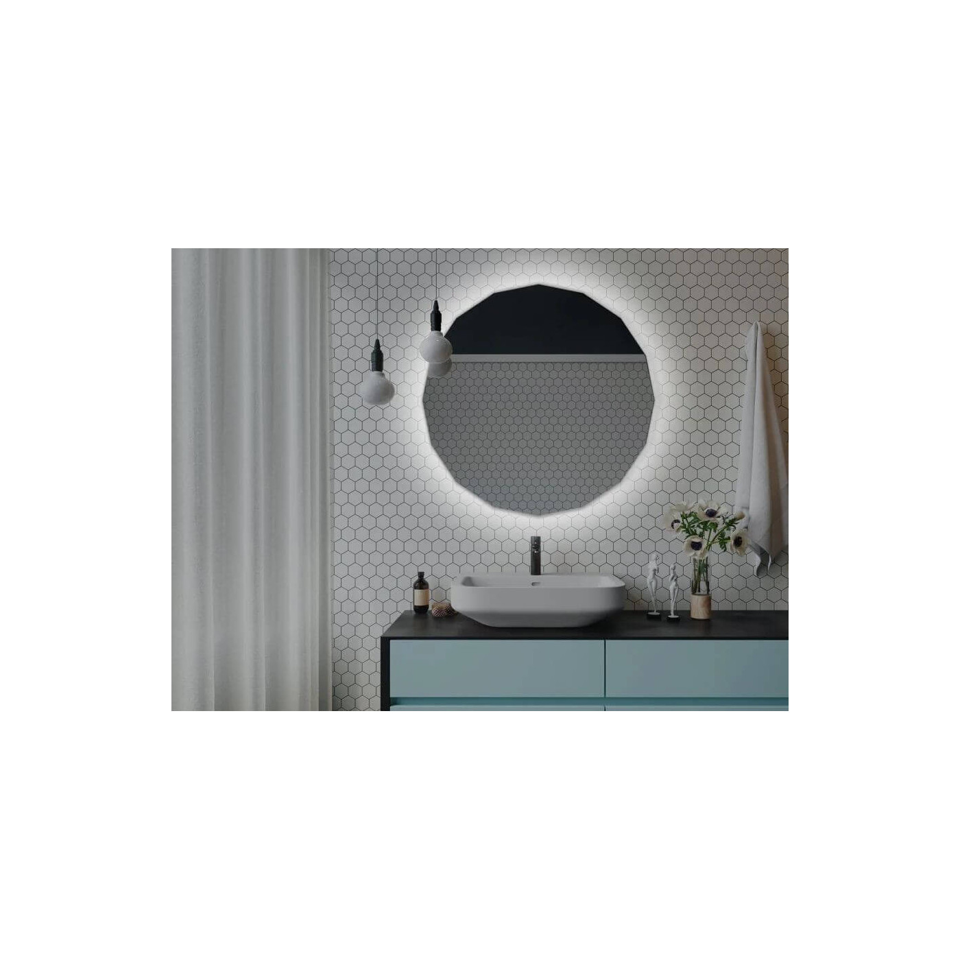Lustro Simple Oberon Z Oświetleniem LED 5517943 Ruke Lustro Simple Oberon Z Oświetleniem LED 5517943 Ruke