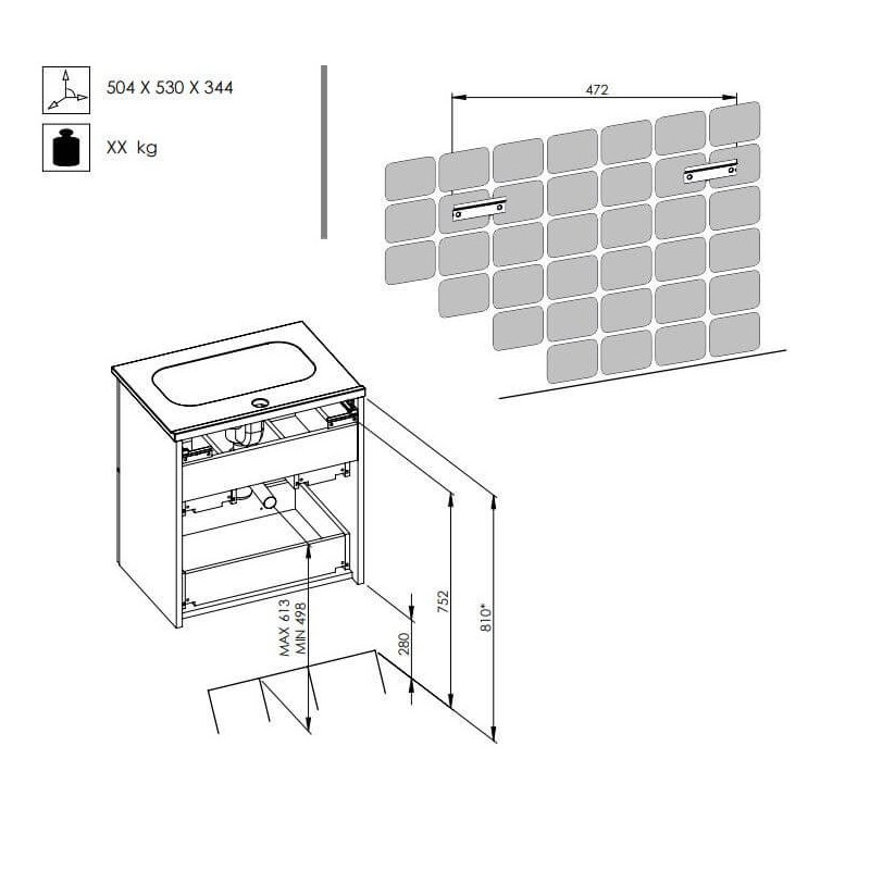 Zestaw Umywalka I Szafka Set Street Plus Navy Blue 168899 Elita Zestaw Umywalka I Szafka Set Street Plus Navy Blue 168899 Elita